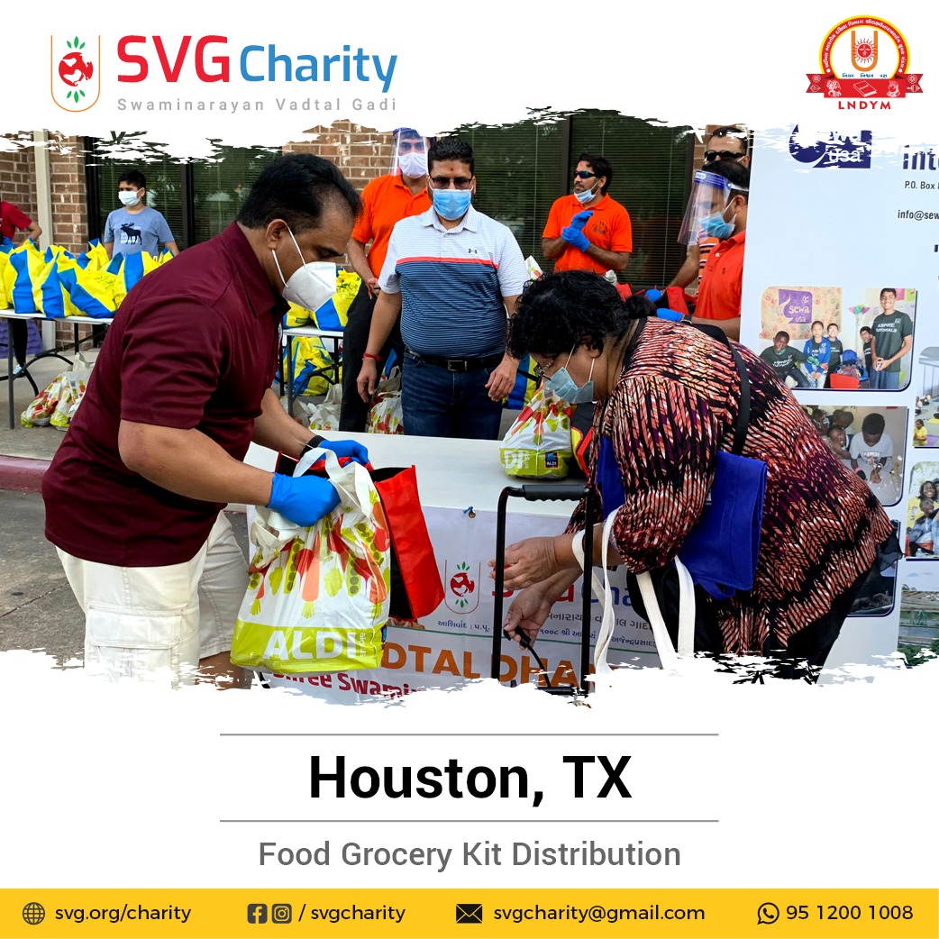 SVG Charity : Food Drive – 2 By Vadtal Dham Houston, USA | 2020