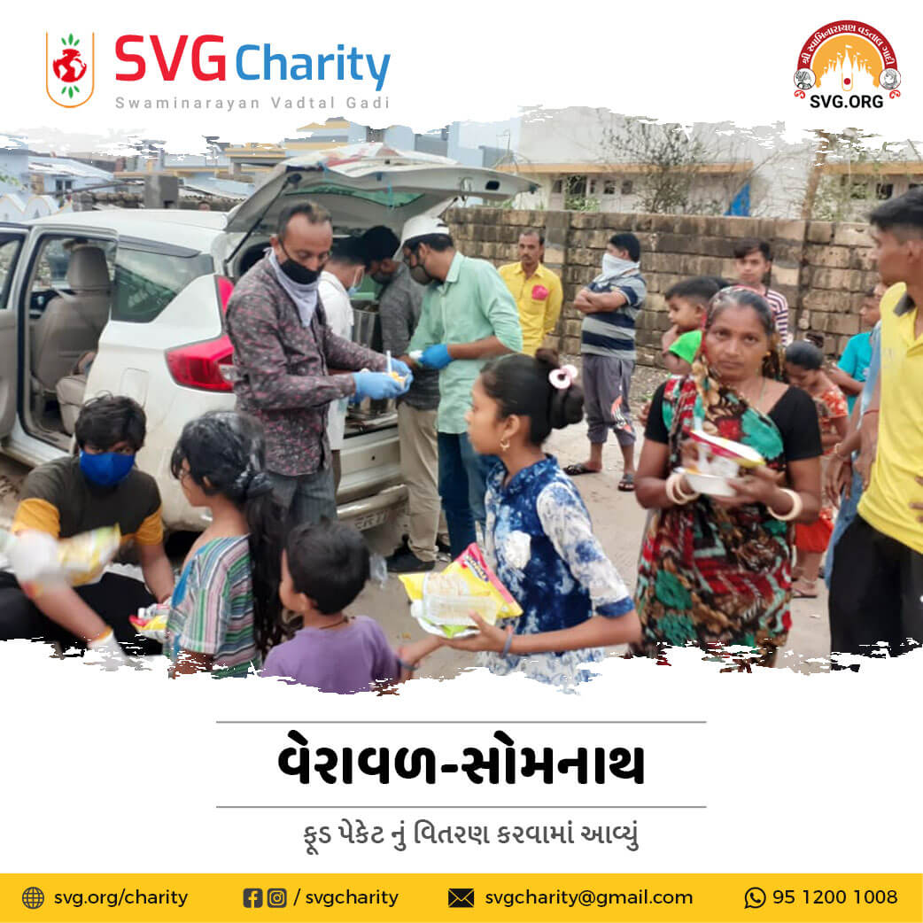 SVG Charity : Emergency Food Distribution During Cyclone Tauktae in Veraval – Gujarat | 18 May 2021