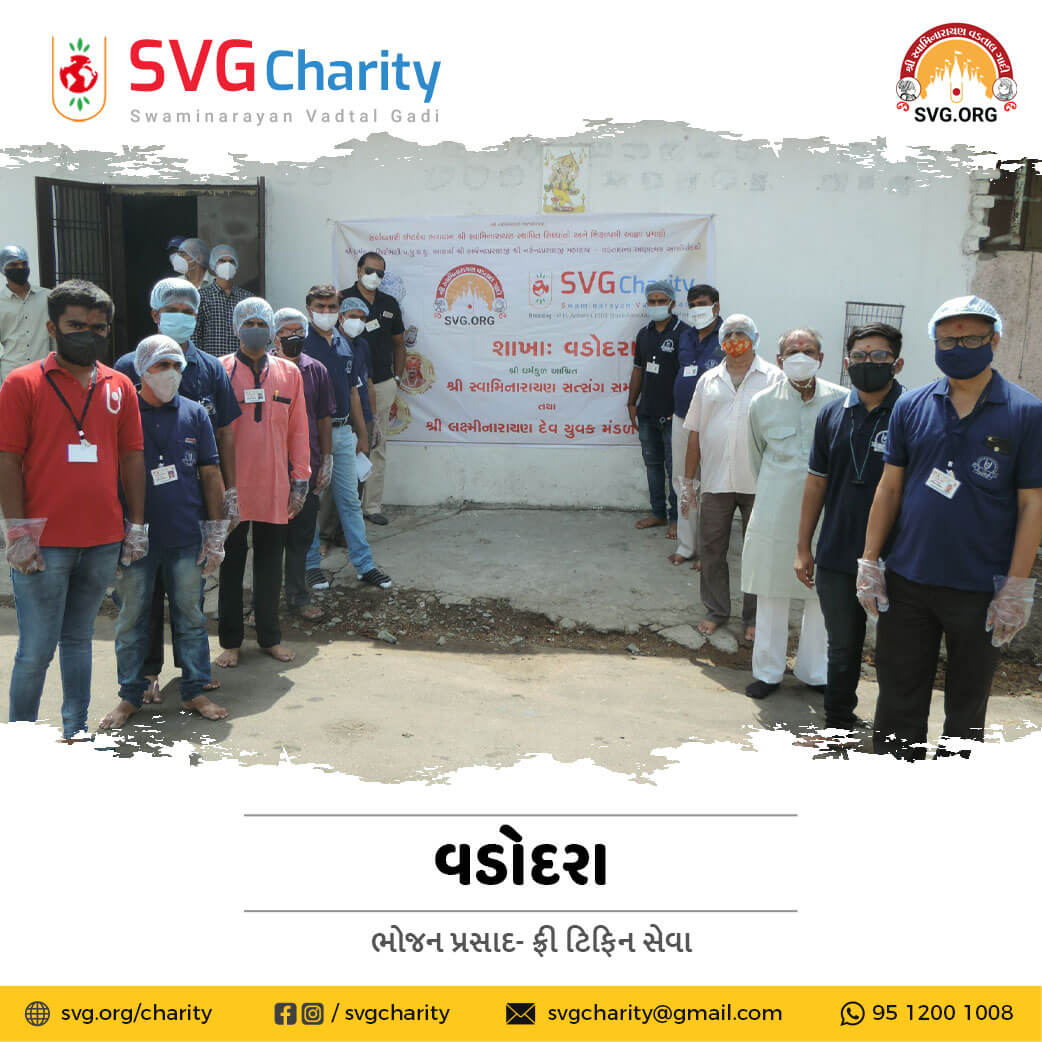 SVG Charity : Food Donation(Tiffin Seva) for Covid-19 Patient & Home Quarantined Families in Vadodara | May 2021