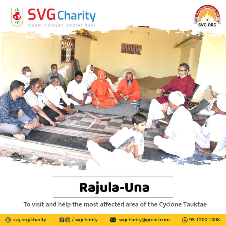 SVG Charity To visit and help the most affected area of ​​Gujarat in the Cyclone Tauktae 22 May 2021