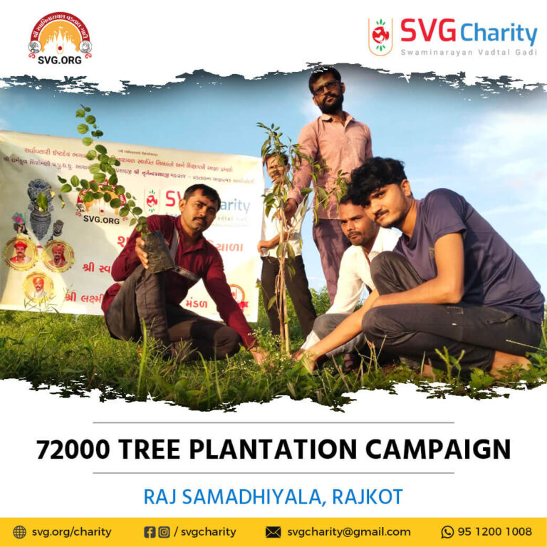 SVG Charity 72000 Tree Plantation Campaign – Rajsamadhiyala Rajkot Sep 2021 1