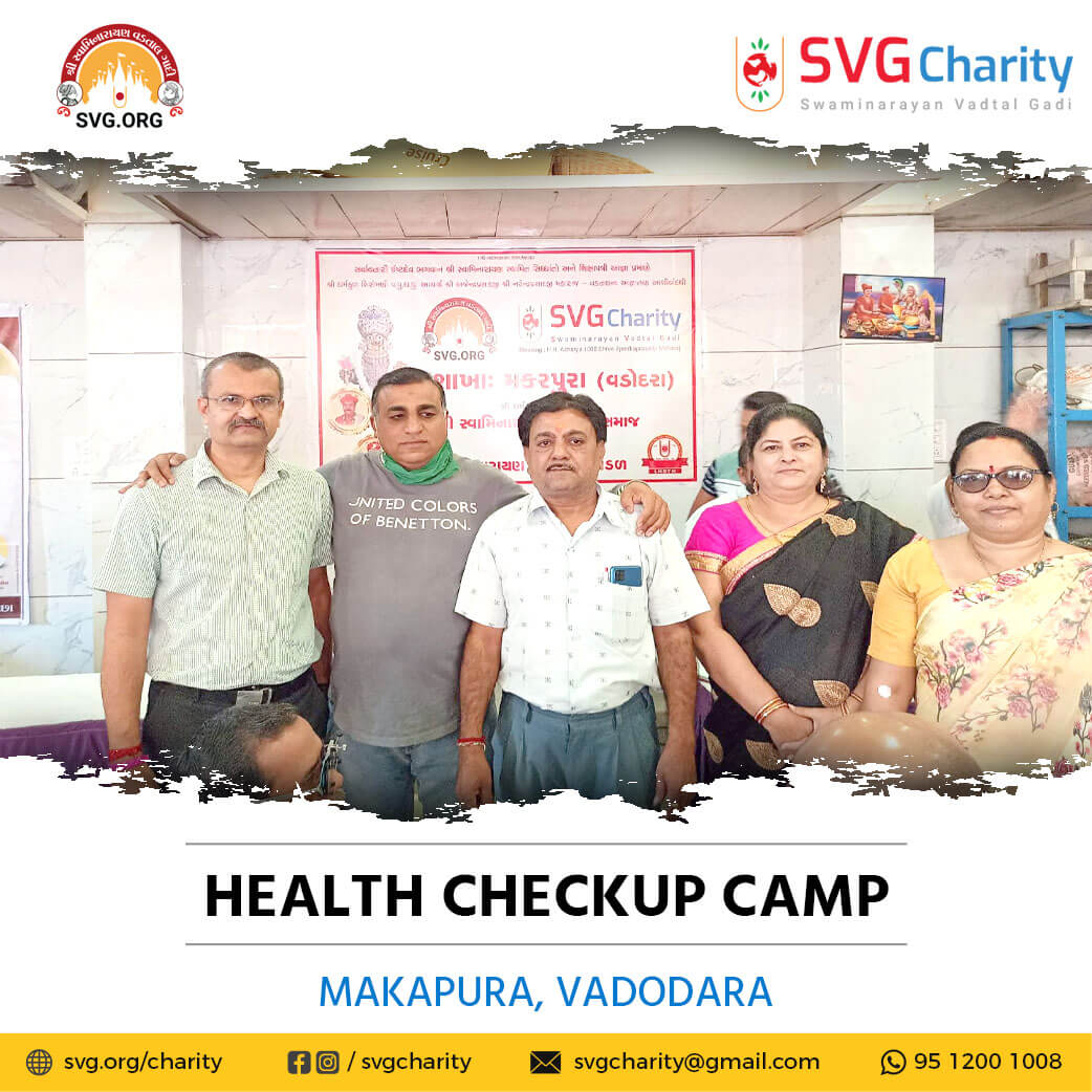 SVG Charity : Health Checkup Camp – Makarpura, Vadodara | 28 Nov 2021