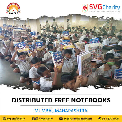 SVG Charity : Distributed Free Notebooks – Mumbai, Maharashtra | 14 Feb 2022