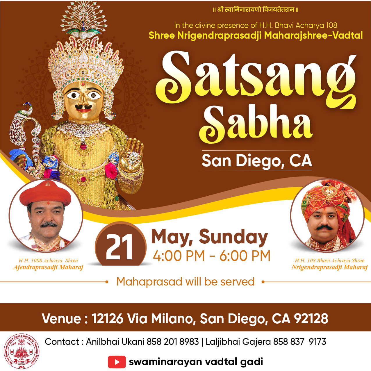 Satsang Vicharan San Diego - CA 21-05-2023